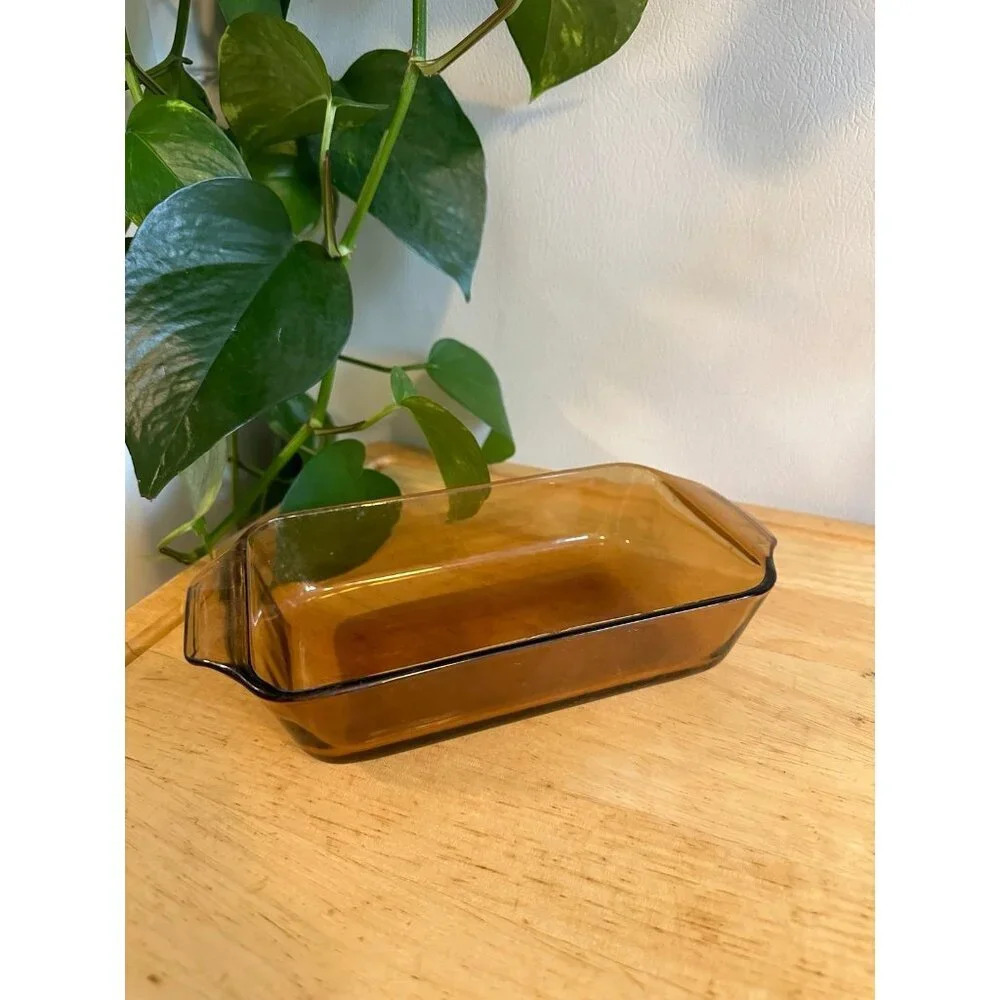 Vintage Brown glass Loaf Dish
